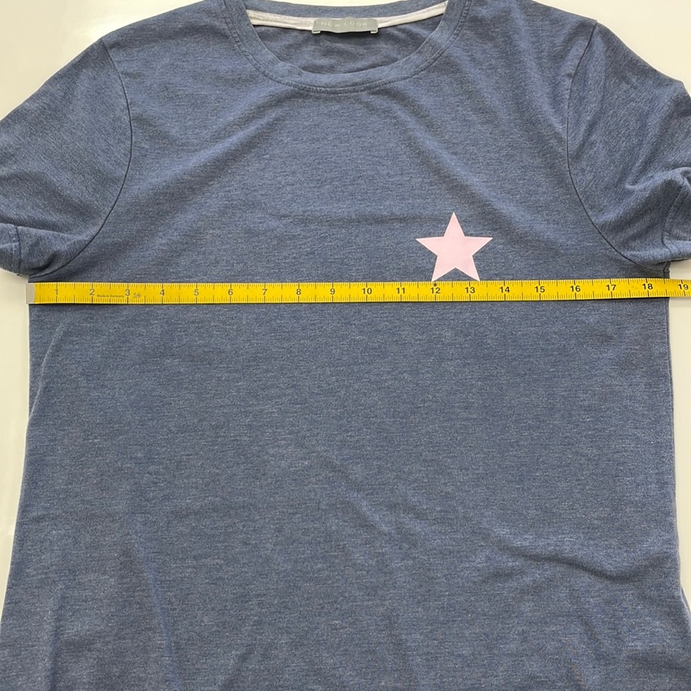 Blue T-Shirt with Pink Star - Picture 5 of 14